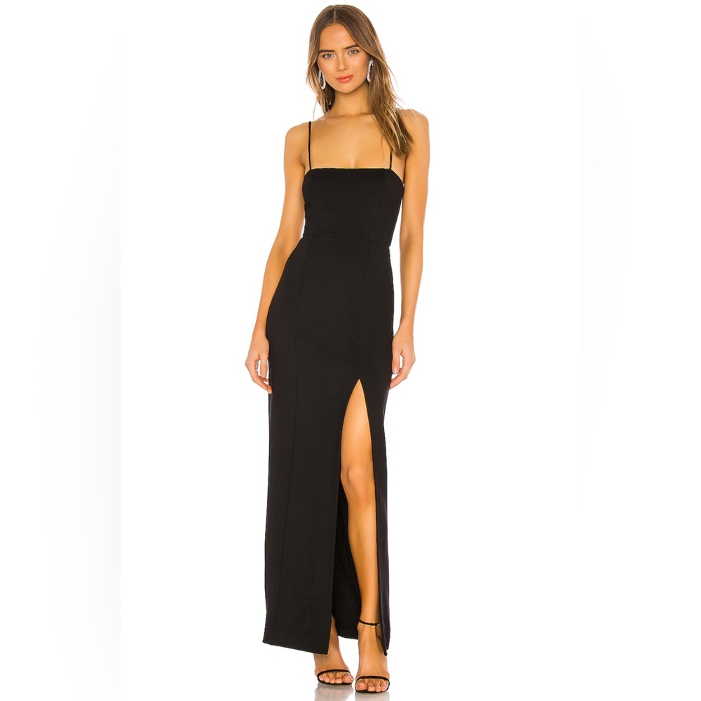New NBD Eileen Black Maxi Gown Dress